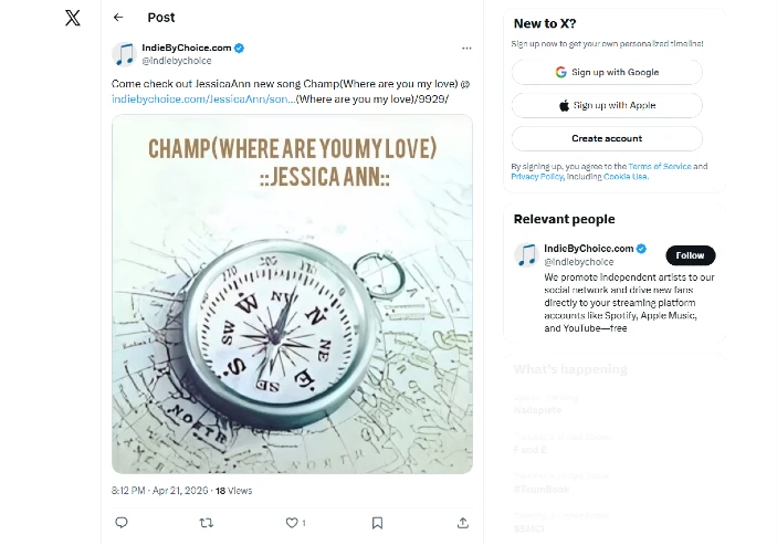 artist promoted on twitter