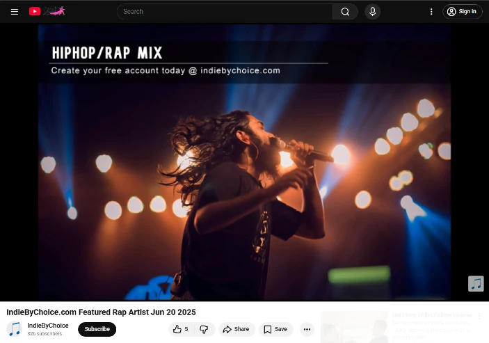 artist promoted on youtube